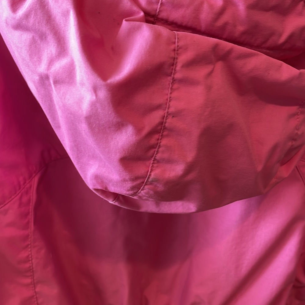 Lands End girls pink coat zipper. Parka. Large 14 - Picture 4 of 15